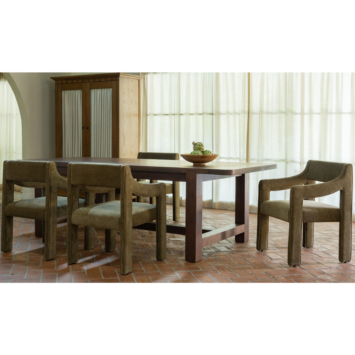 Brown Acacia Wood Dining Table | Novi Living Wilson - www.oroa.com