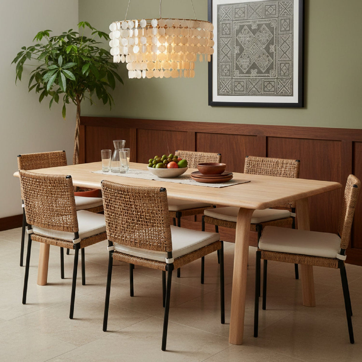 Modern European furniture - Wooden Minimalist Dining Table - www.oroa.com