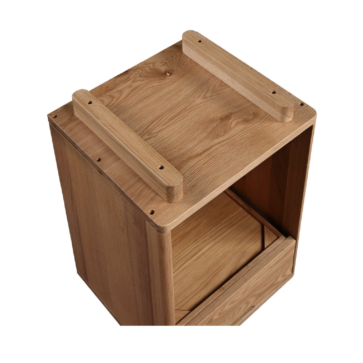 Modern European furniture - Solid Wood 1-Drawer Nightstand - www.oroa.com
