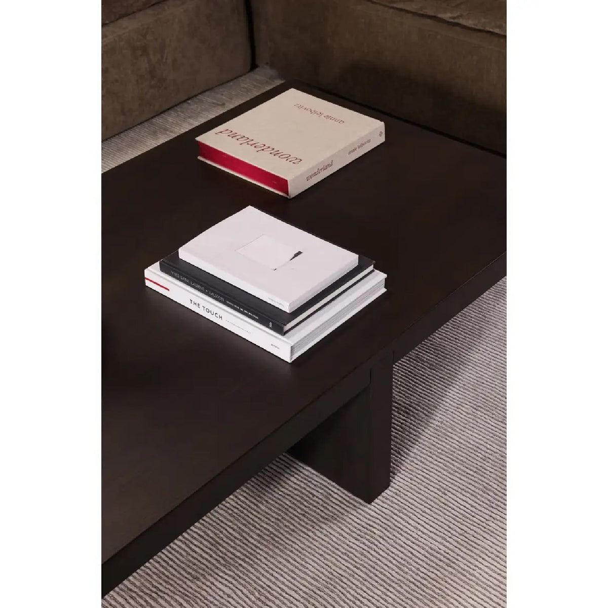 Modern European furniture - Oak Cross-Base Rectangular Coffee Table - www.oroa.com