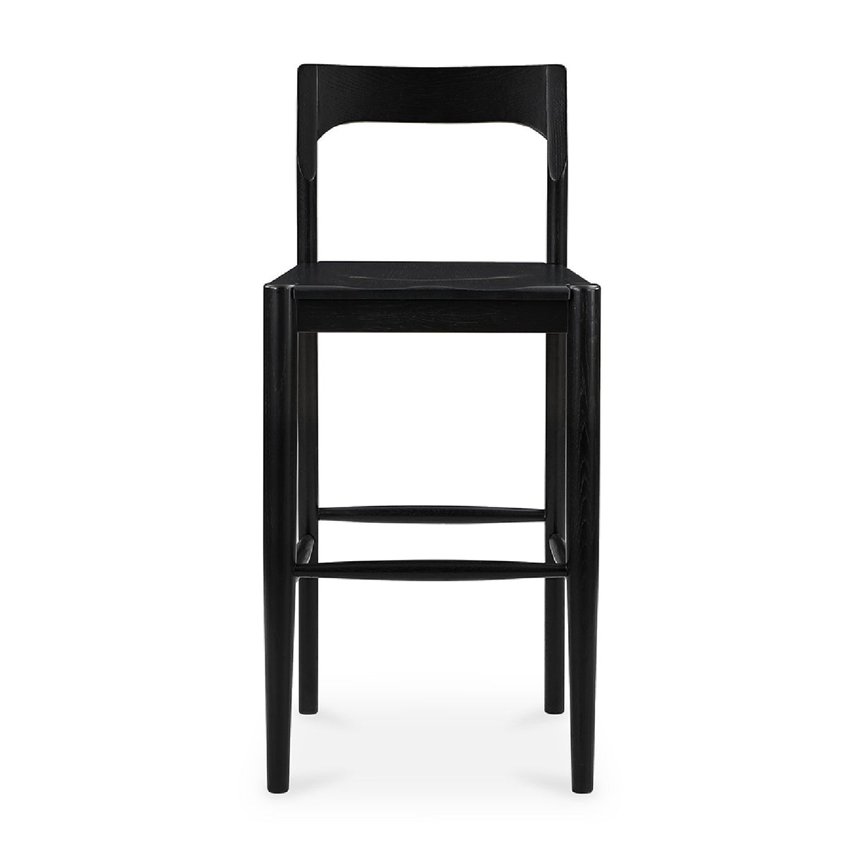 Modern European furniture - Solid Wood Open-Back Bar Stool - www.oroa.com