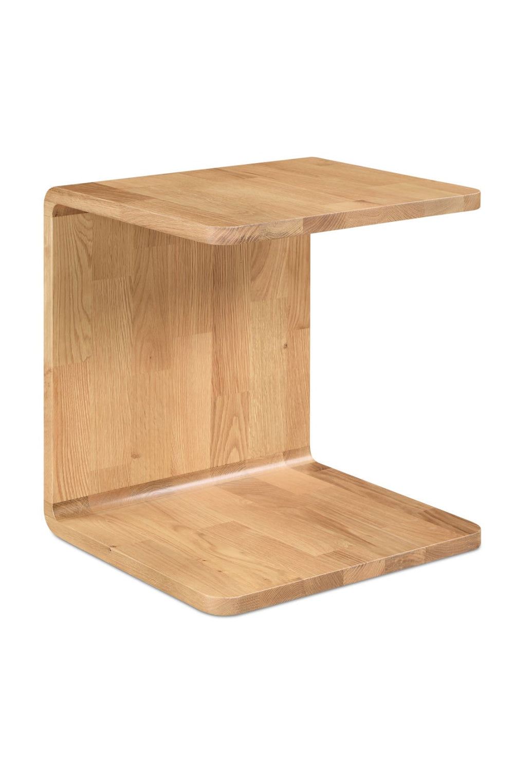 Modern European furniture - C-Shape Oak Side Table - www.oroa.com