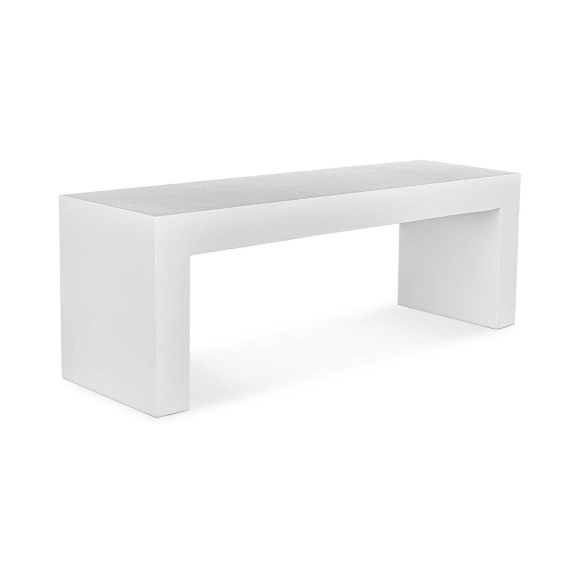 Modern European furniture - White Concrete Outdoor Bench - www.oroa.com