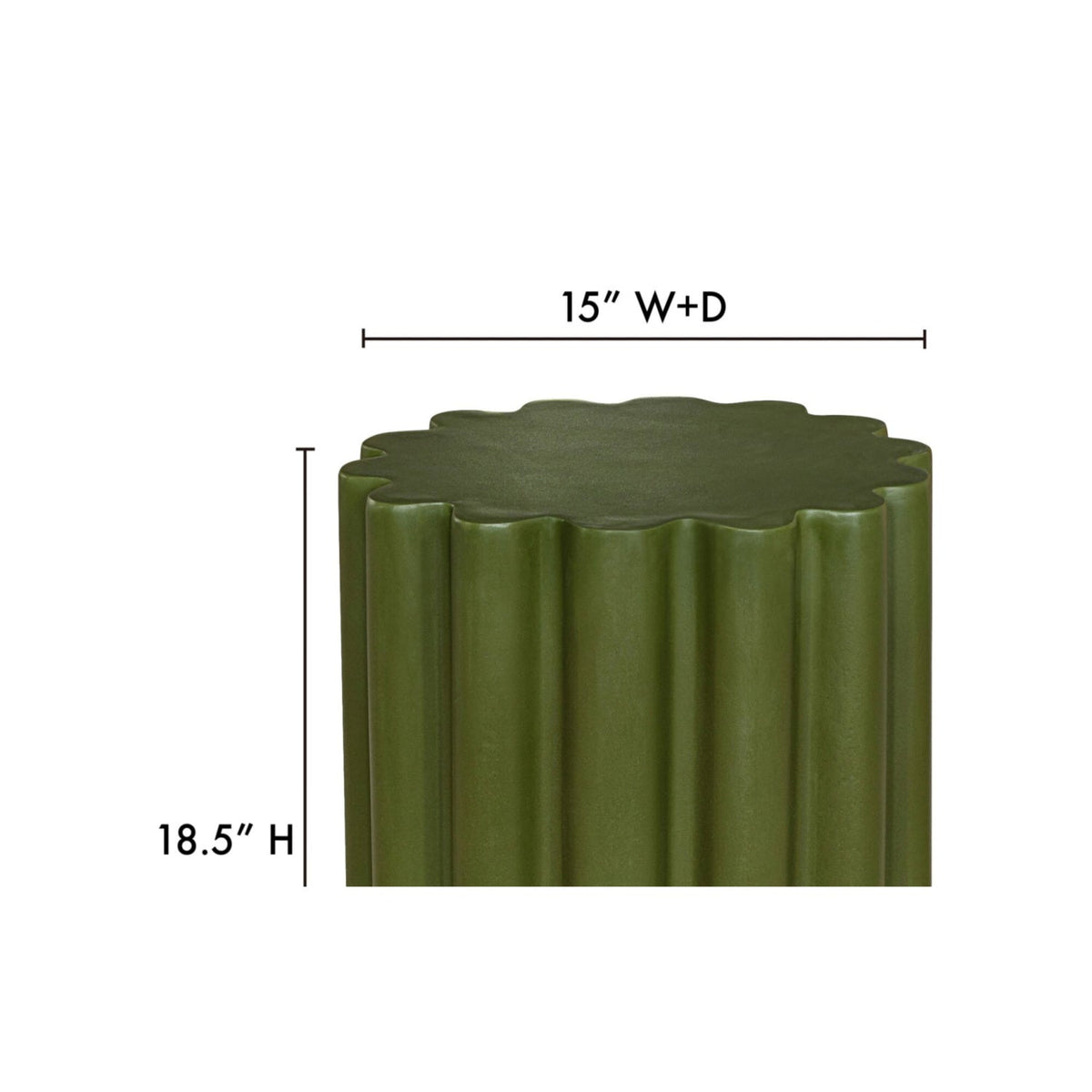 Modern European furniture - Scalloped Indoor/Outdoor Accent Table - www.oroa.com