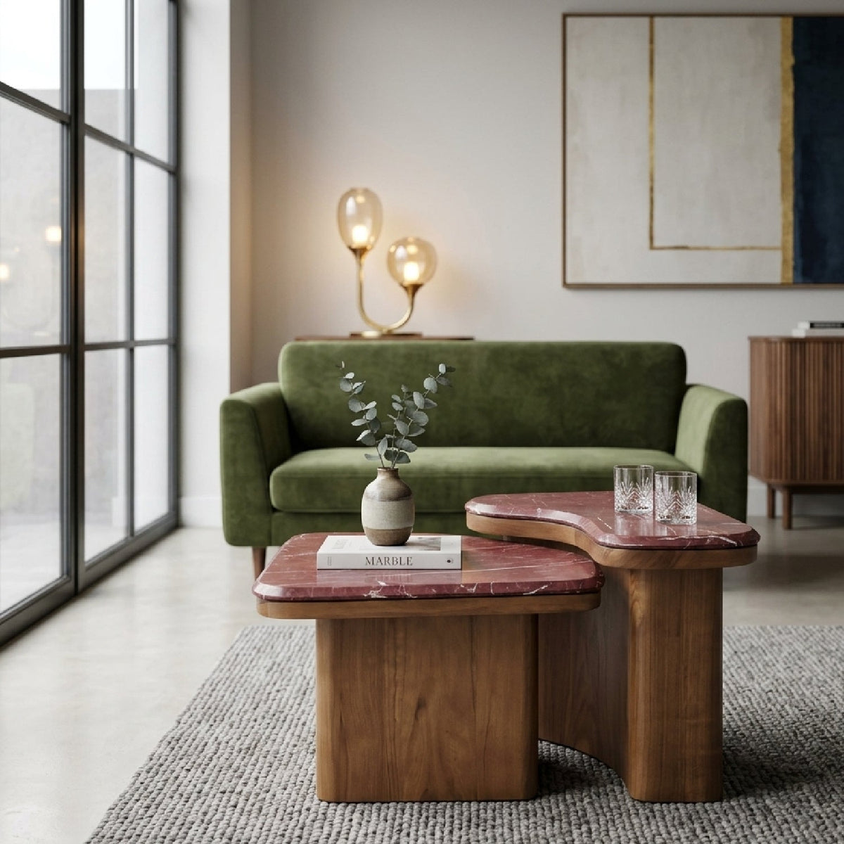 Marble Nesting Coffee Tables (2) | Novi Living Abi