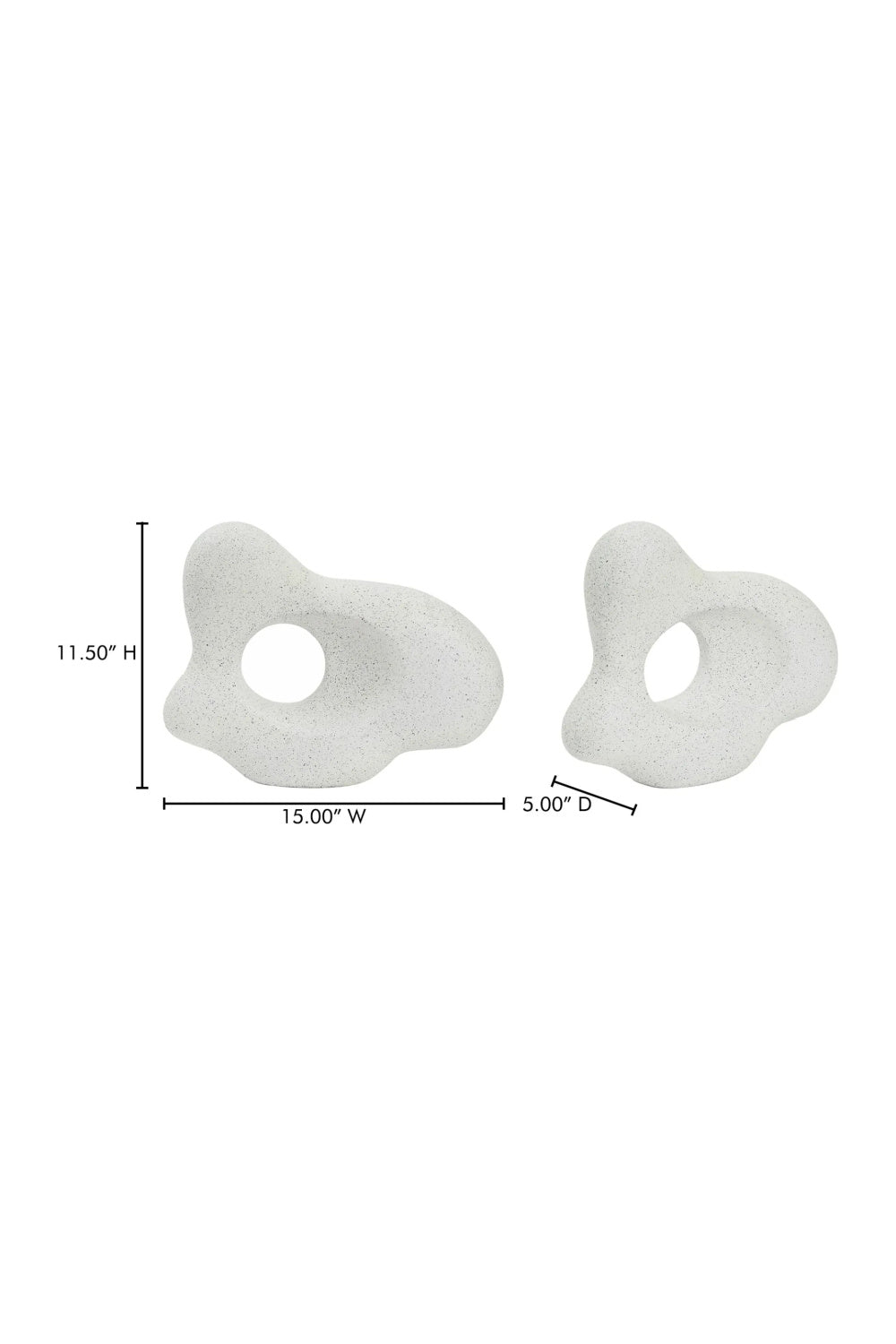 Modern European furniture - Gray Flecked Abstract Sculpture - www.oroa.com