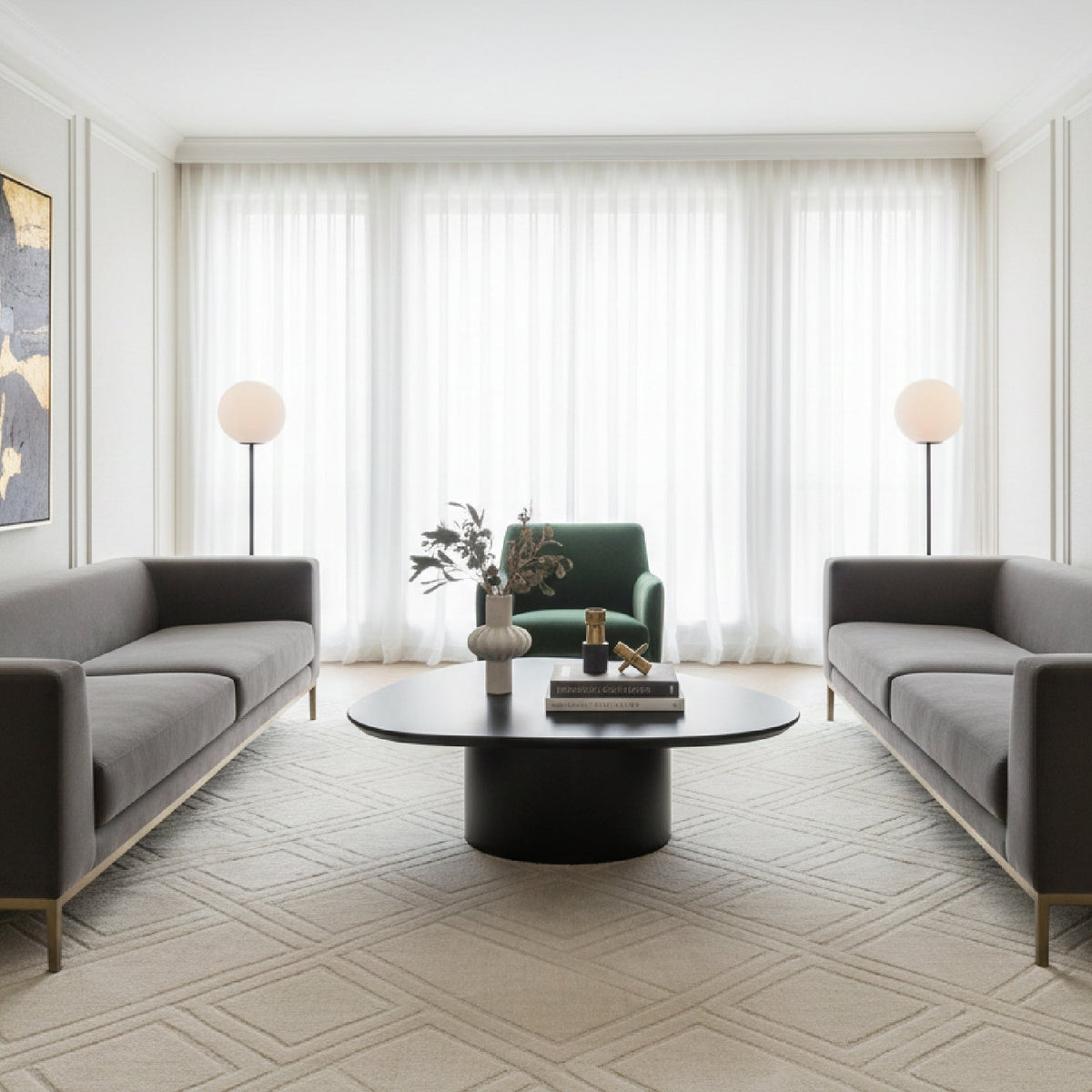 Modern European furniture - Organic-Shaped Lacquered Coffee Table - www.oroa.com