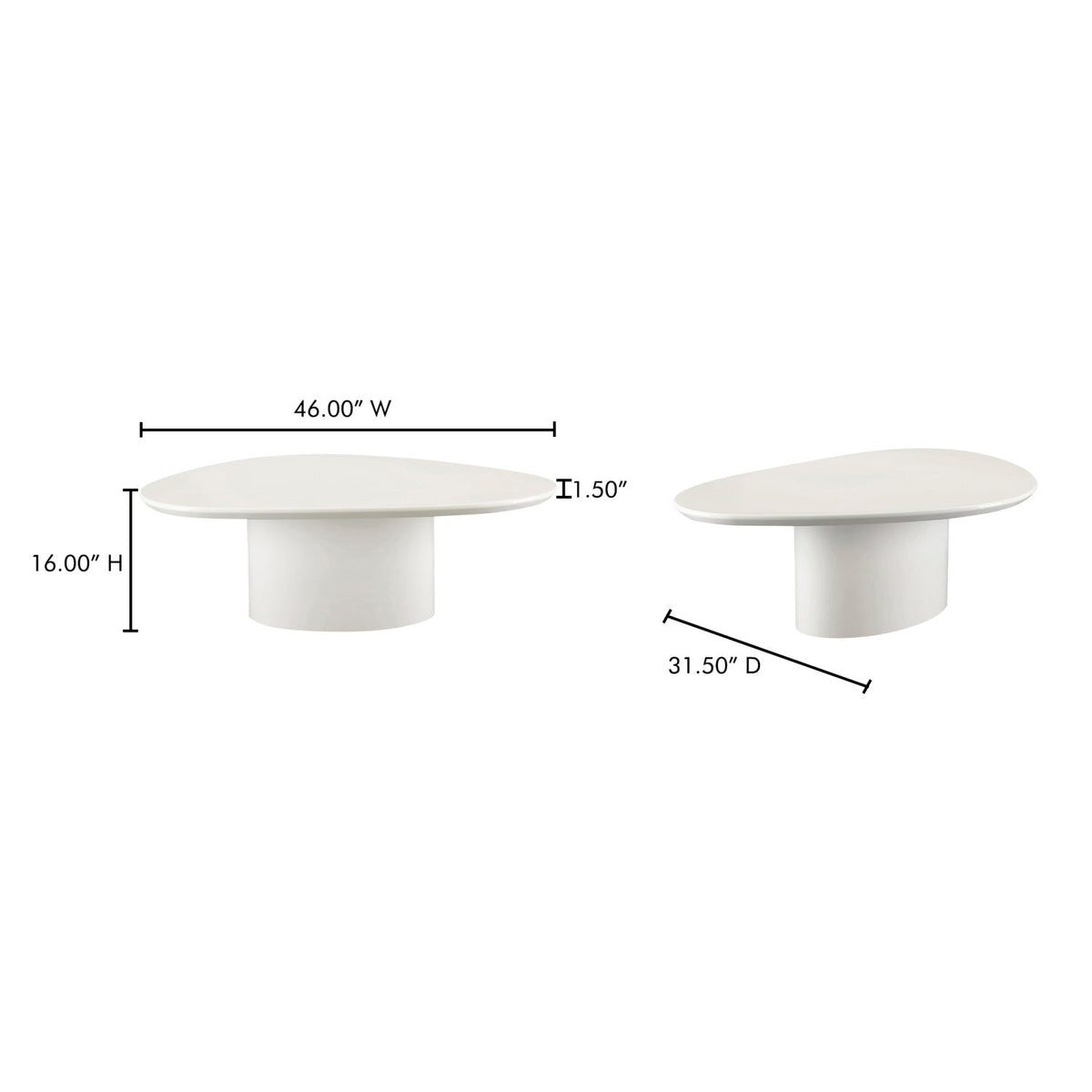 Modern European furniture - Organic-Shaped Lacquered Coffee Table - www.oroa.com