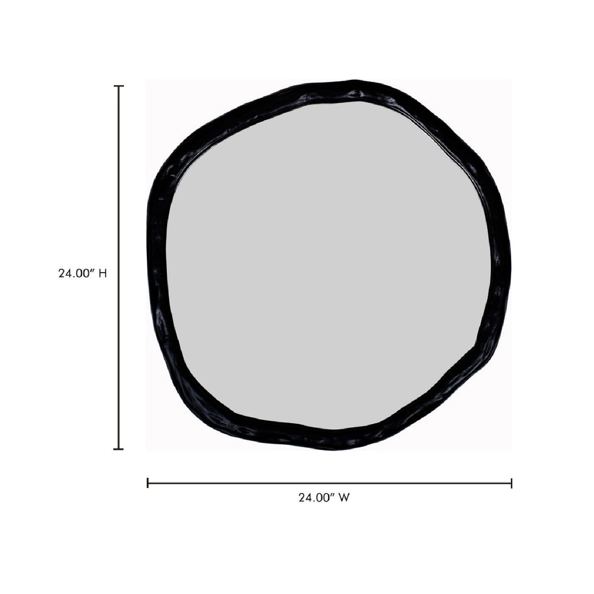Modern European furniture - Organic-Shaped Aluminum Mirror - www.oroa.com