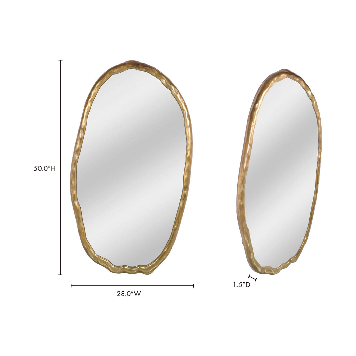 Modern European furniture - Aluminum-Framed Organic Mirror - www.oroa.com