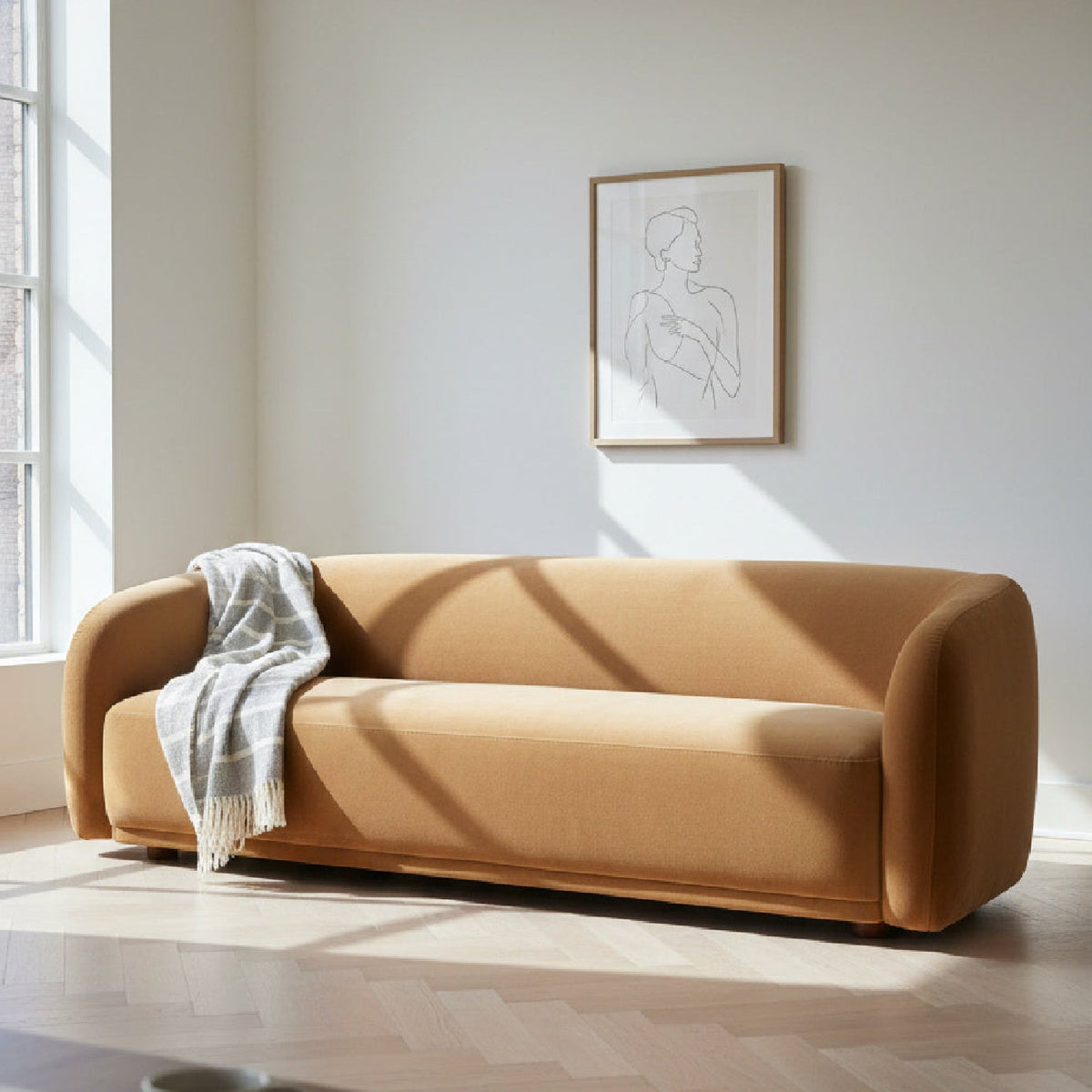 Curved Back Sofa | Novi Living Faye