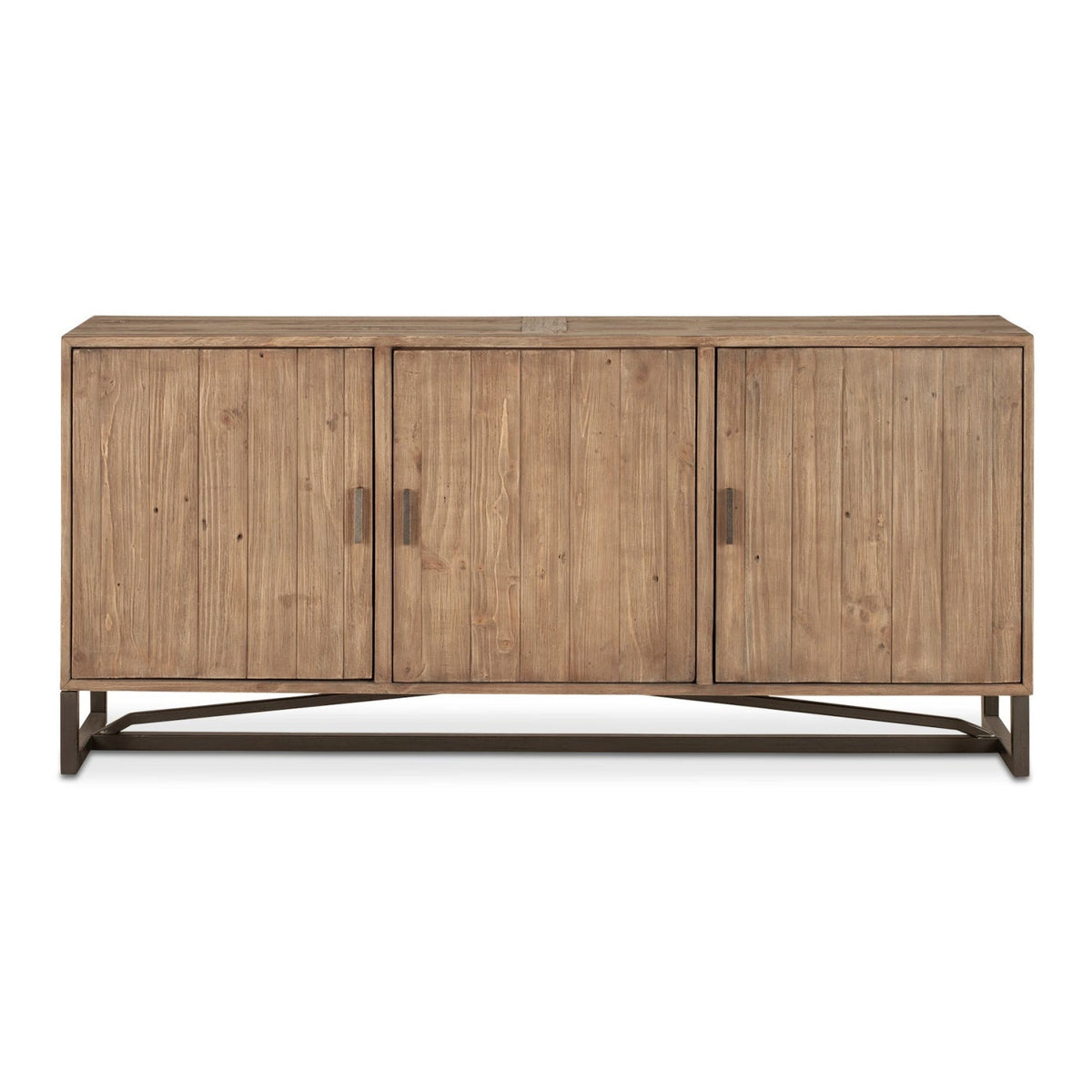 Modern European furniture - Slatted Pine 3-Door Sideboard - www.oroa.com