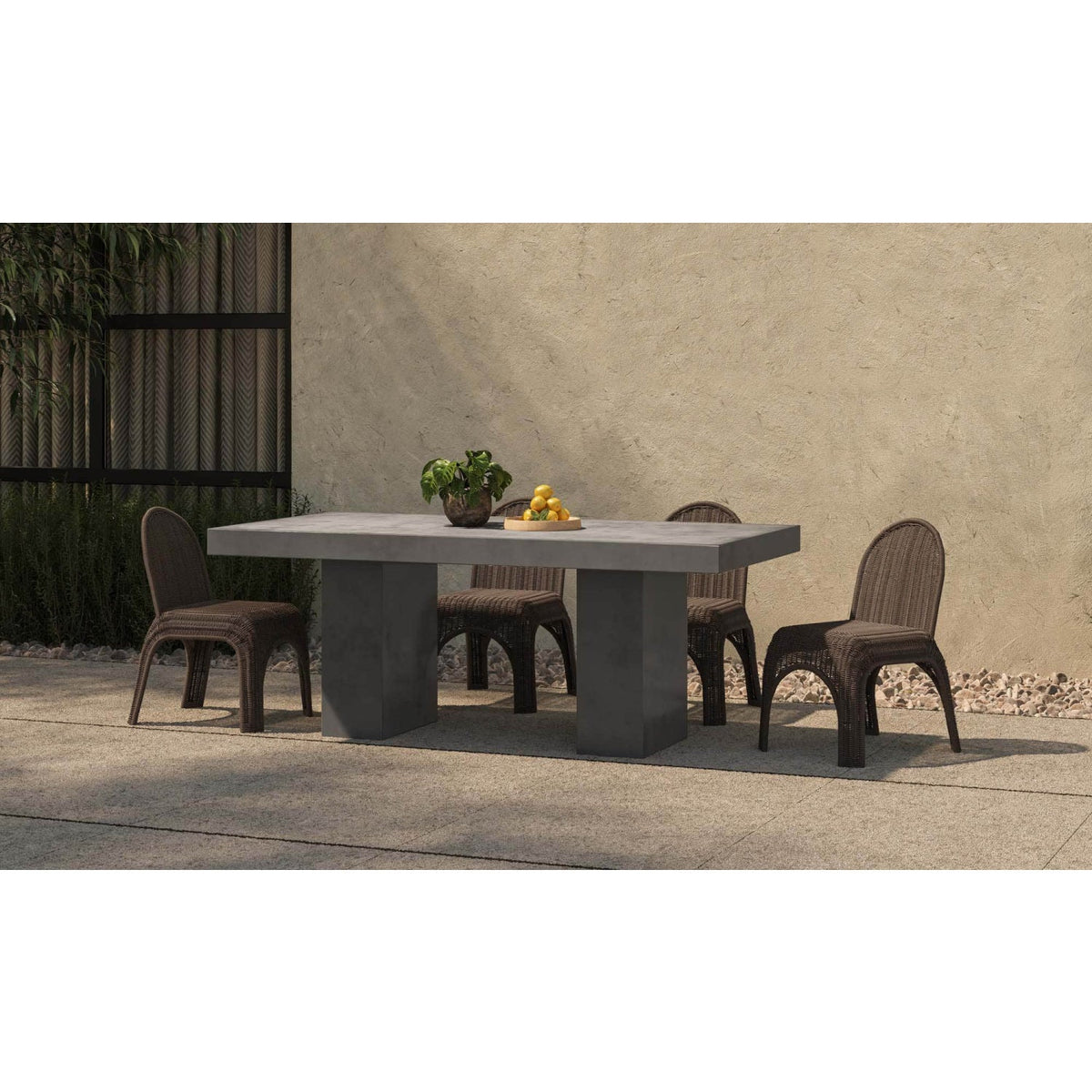 Modern European furniture - Classic Wicker Outdoor Dining Chairs (2) - www.oroa.com