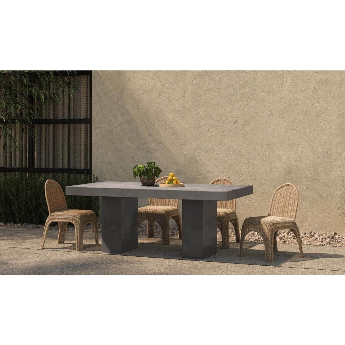 Modern European furniture - Classic Wicker Outdoor Dining Chairs (2) - www.oroa.com