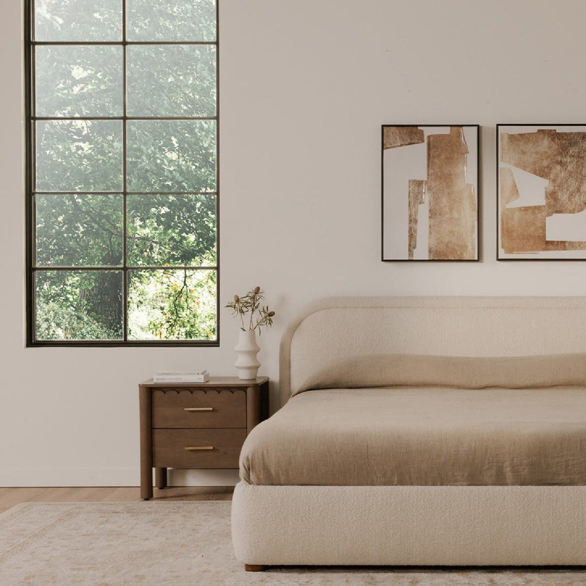Scalloped-Edge 2-Drawer Nightstand | Novi Living Wiley - www.oroa.com