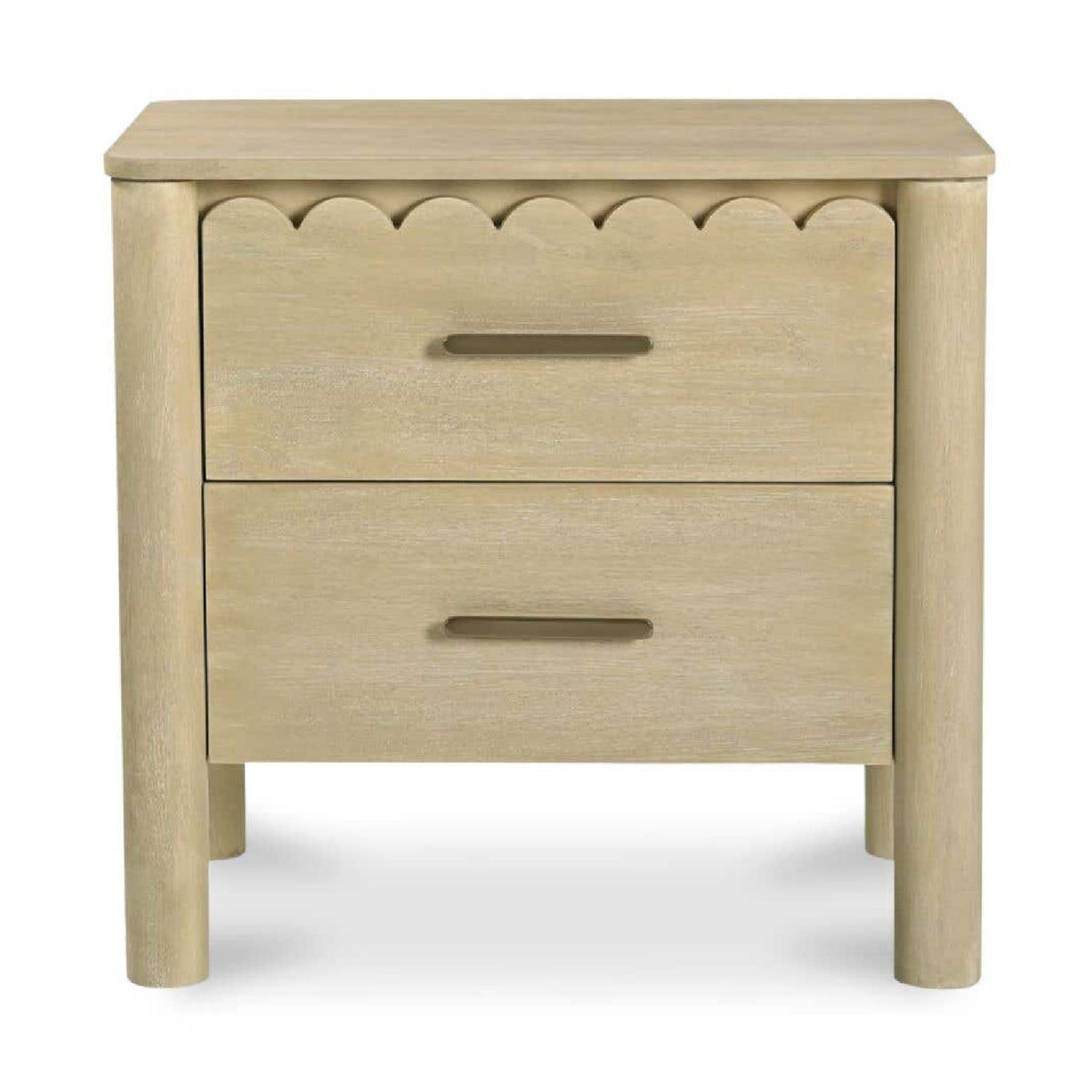 Scalloped-Edge 2-Drawer Nightstand | Novi Living Wiley - www.oroa.com