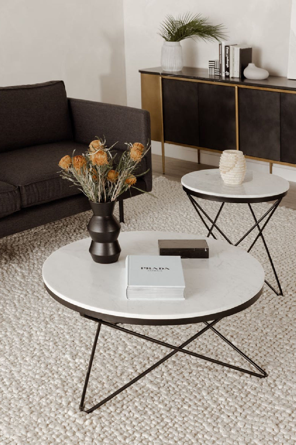 Modern European furniture - White Marble Coffee Table - www.oroa.com