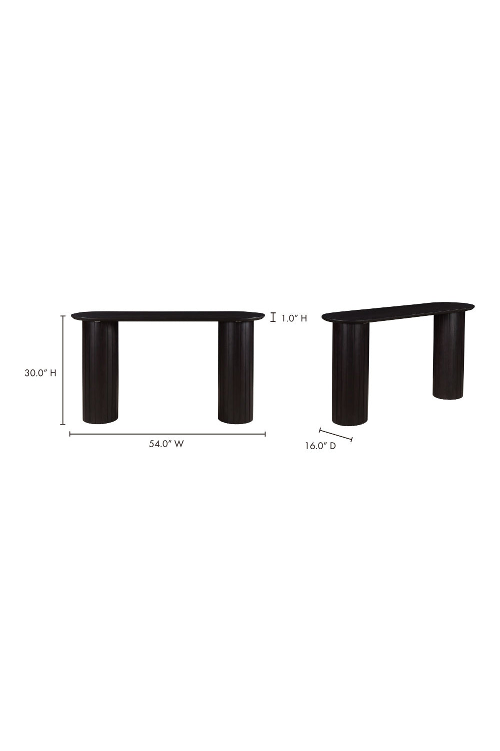 Modern European furniture - Black Acacia Console Table - www.oroa.com