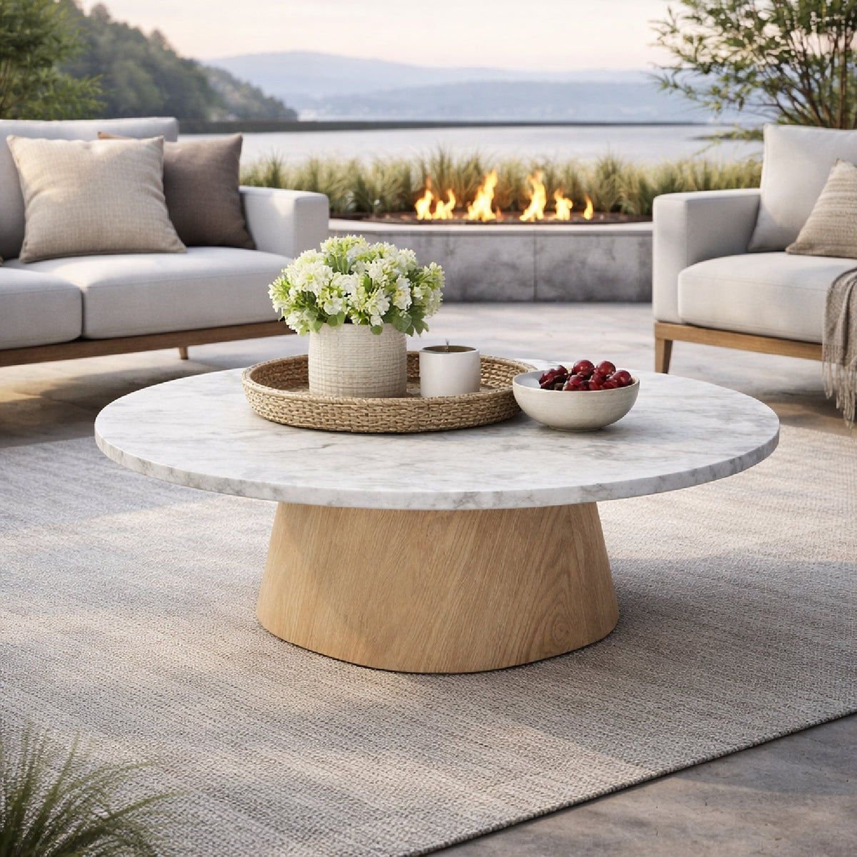 Round Marble Coffee Table | Novi Living Evelyn - www.oroa.com