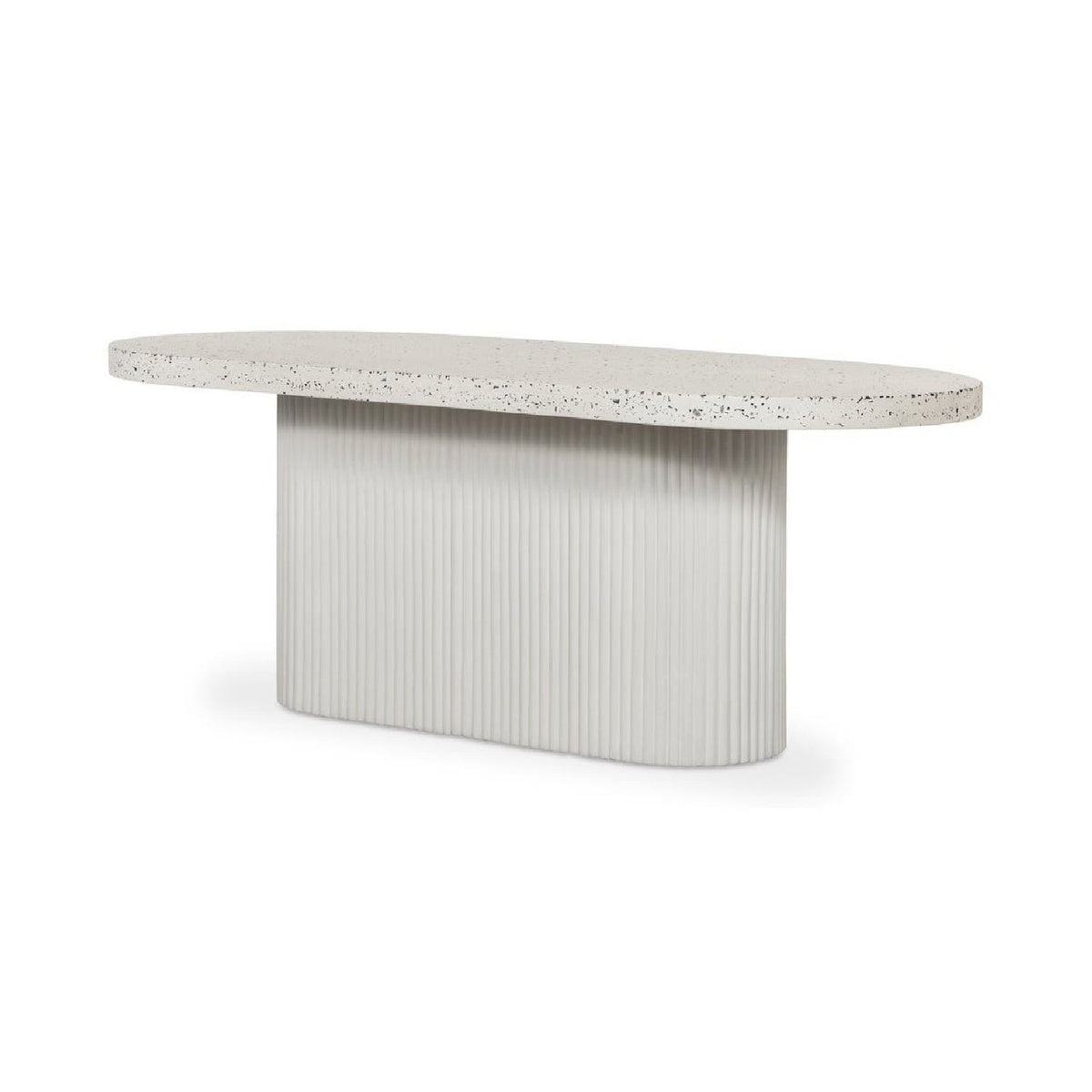 Modern European furniture - White Terrazzo Outdoor Dining Table - www.oroa.com