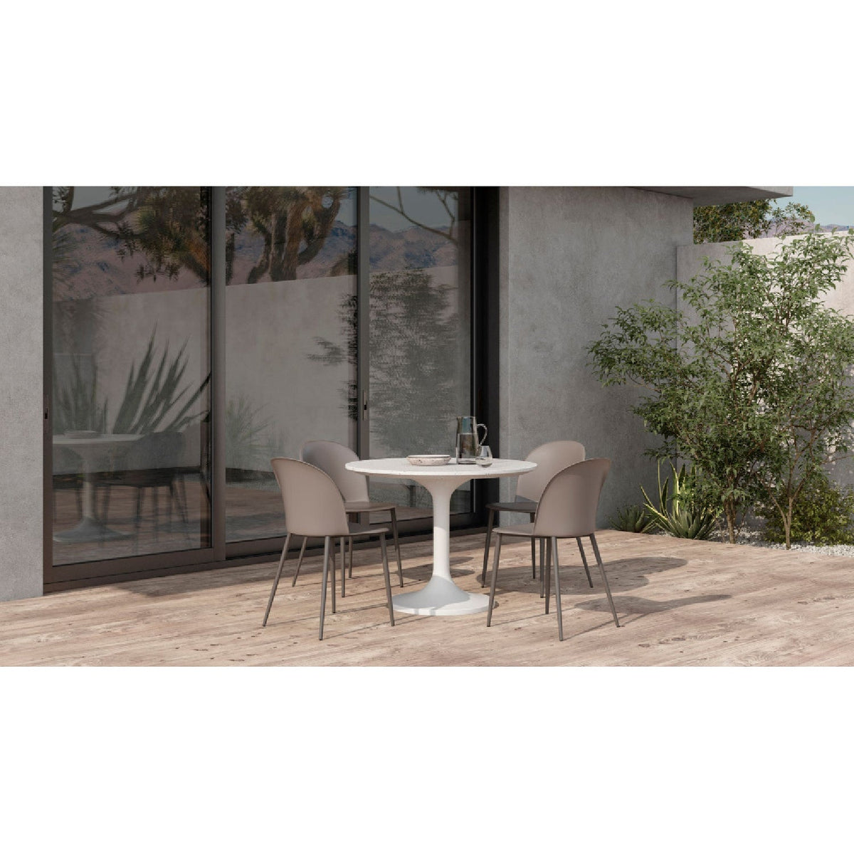 Modern European furniture - White Terrazzo Outdoor Coffee Table - www.oroa.com