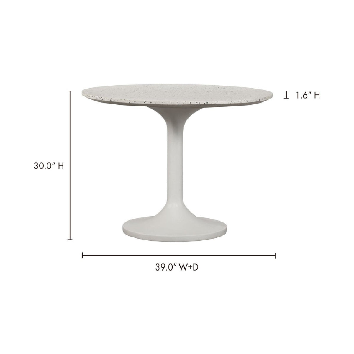 Modern European furniture - White Terrazzo Outdoor Coffee Table - www.oroa.com