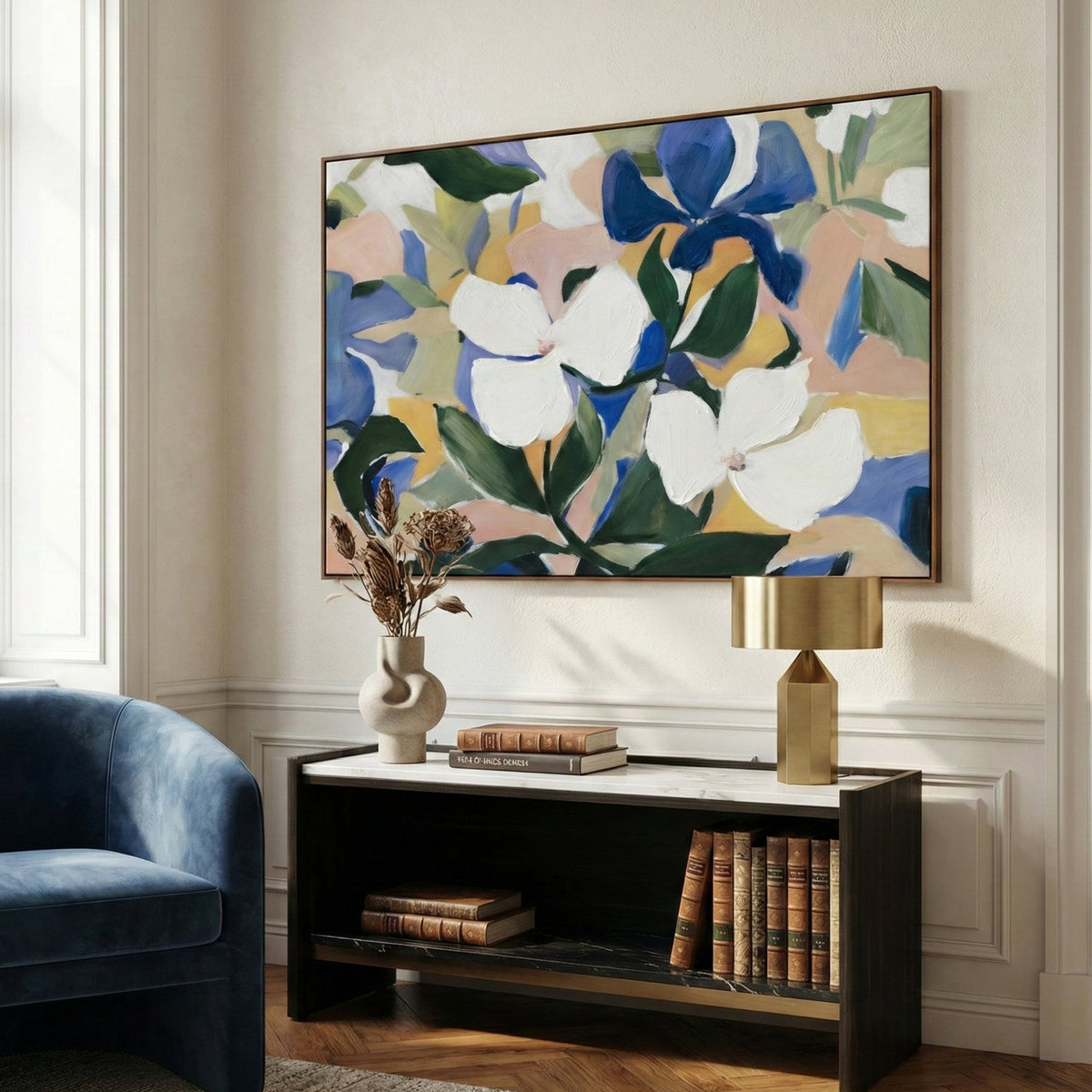 Modern European furniture - Pastel Florals Painting - www.oroa.com
