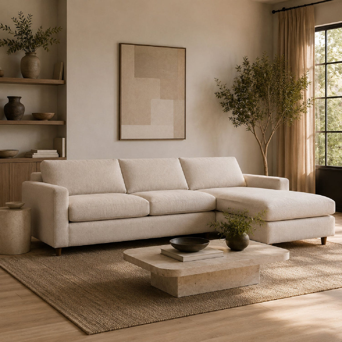 Chenille Sectional Sofa | Novi Living Hutton