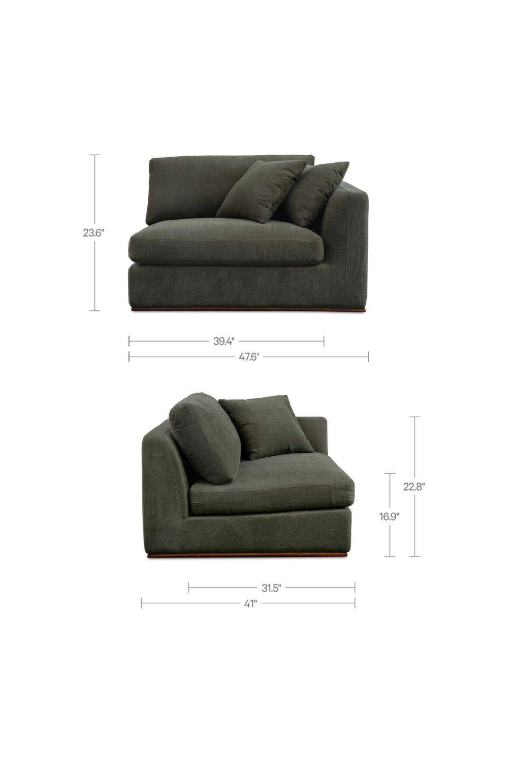 Modern European furniture - Right-Armed Corner Chair - www.oroa.com