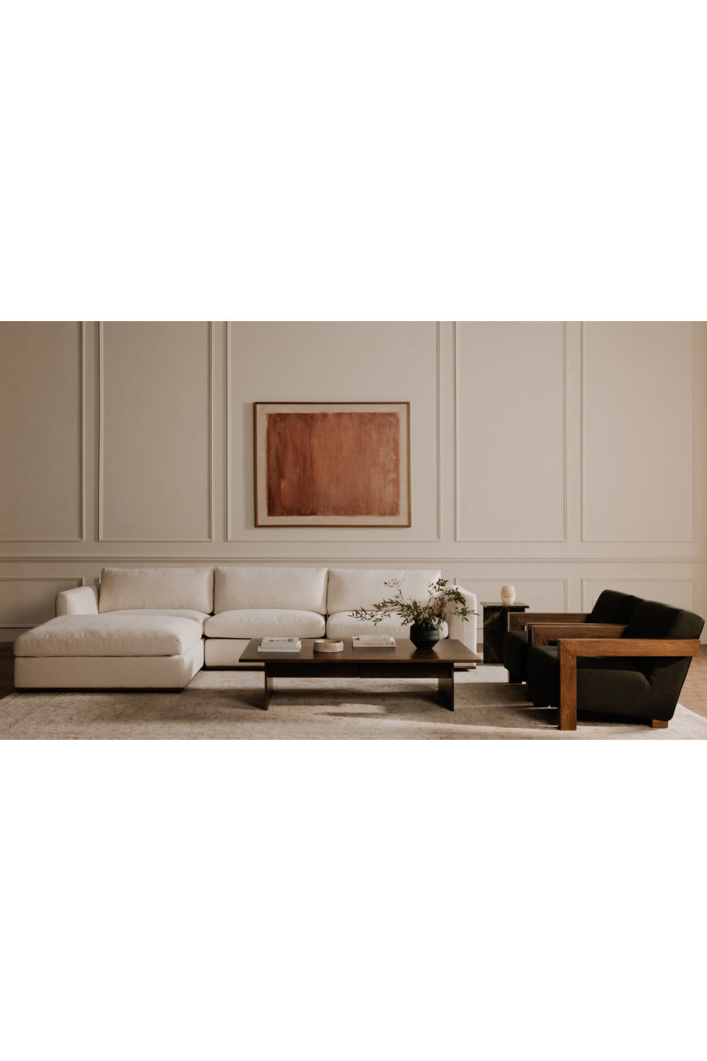 Modern European furniture - Right-Armed Corner Chair - www.oroa.com