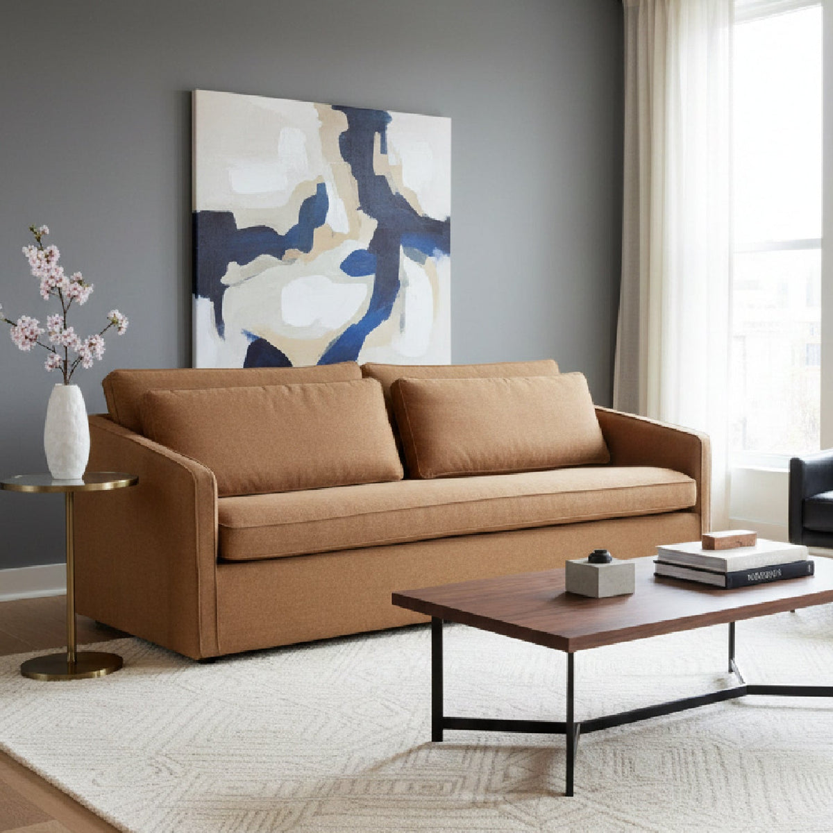 Upholstered Layered Back Sofa | Novi Living Phoebe