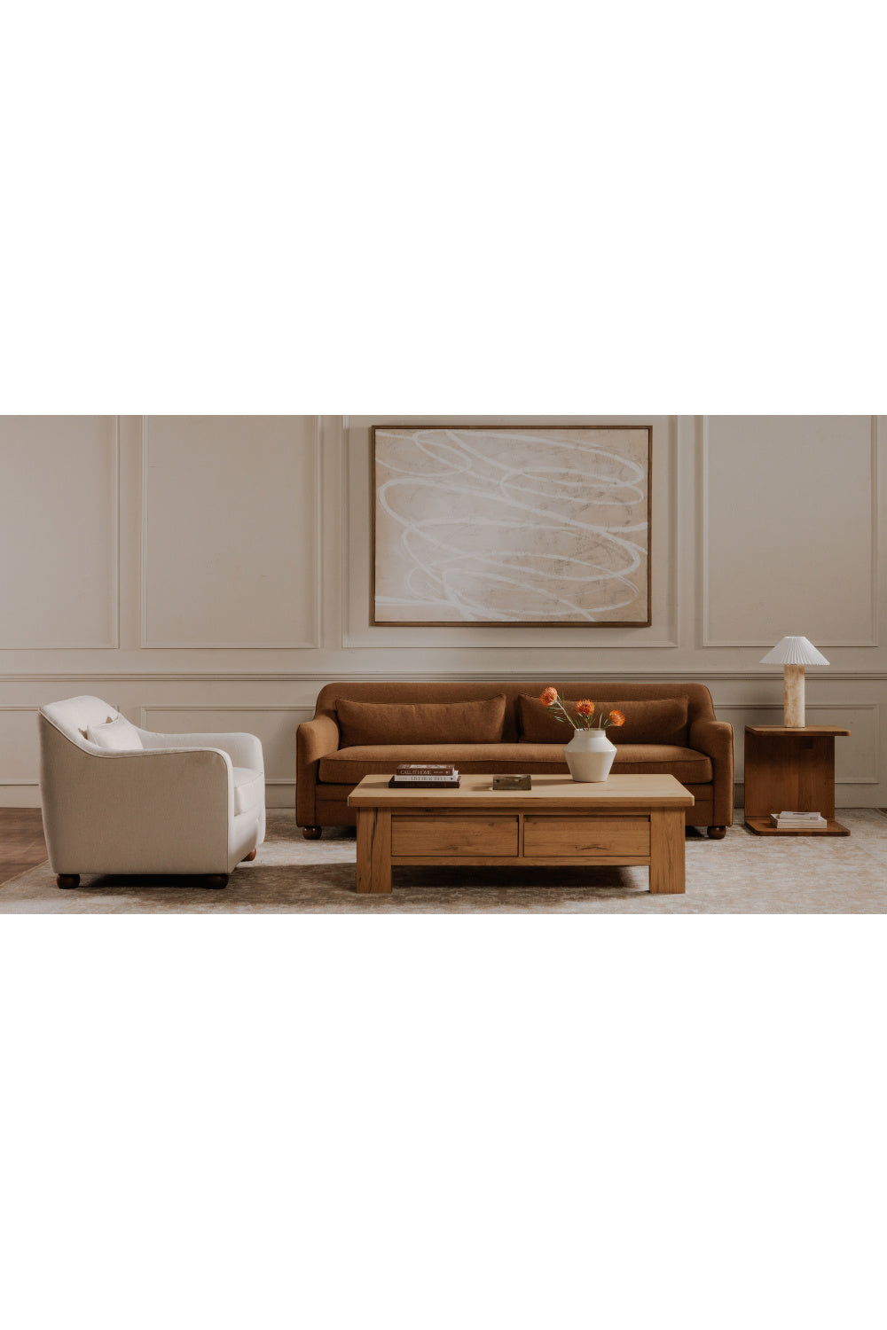 Modern European furniture - Cushioned Fabric Sofa - www.oroa.com