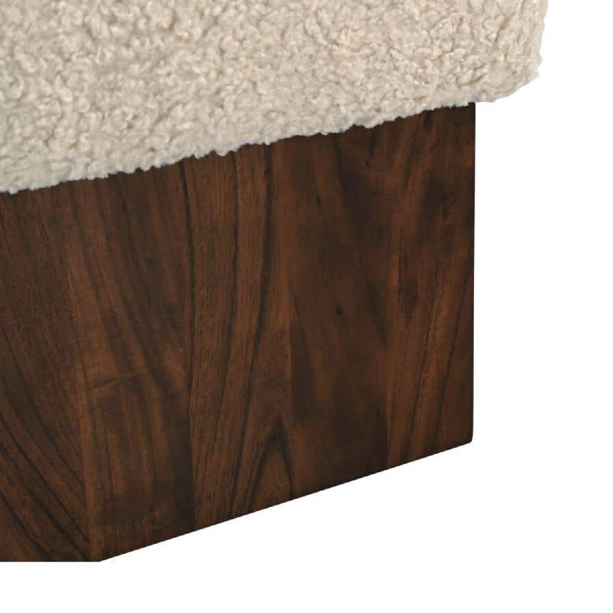 Mango Wood Base Ottoman | Novi Living Serge