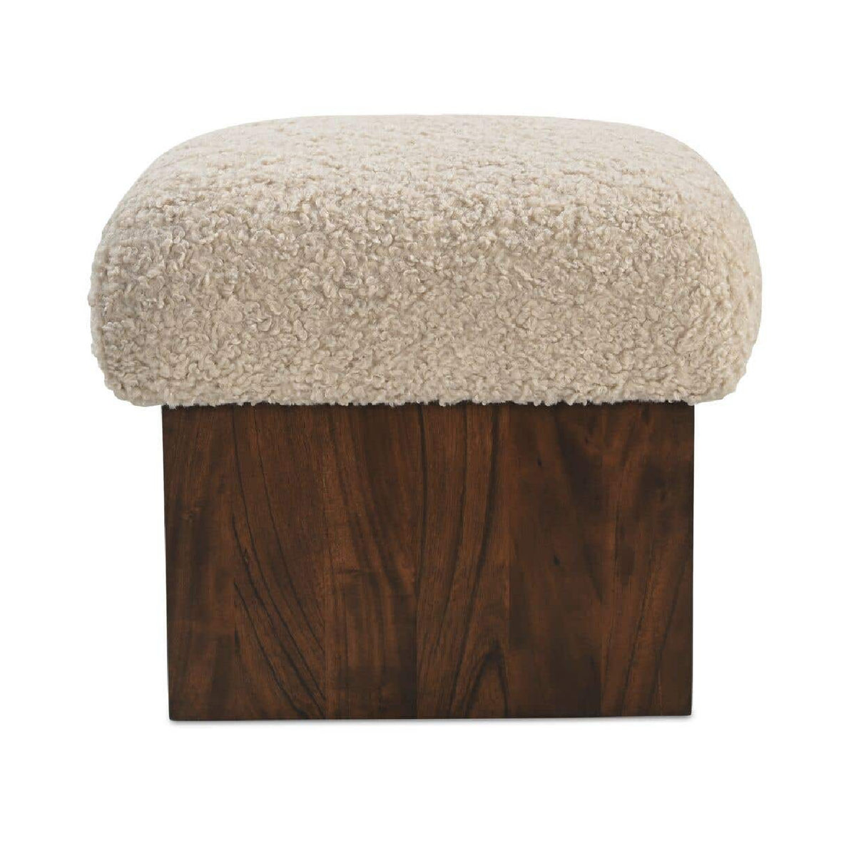 Mango Wood Base Ottoman | Novi Living Serge