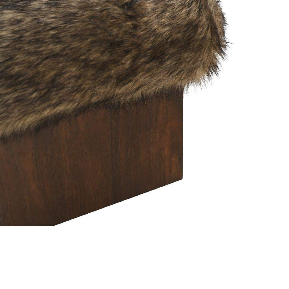 Mango Wood Base Ottoman | Novi Living Serge