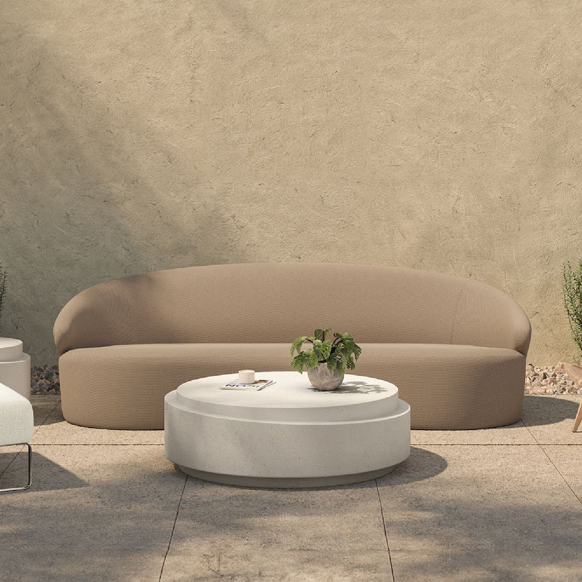 Modern European furniture - Taupe Outdoor Sofa - www.oroa.com