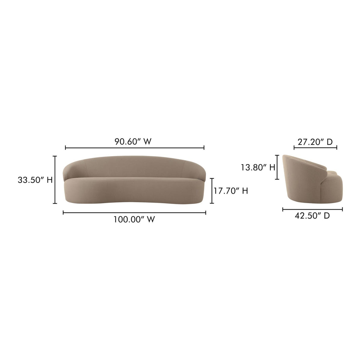 Modern European furniture - Taupe Outdoor Sofa - www.oroa.com