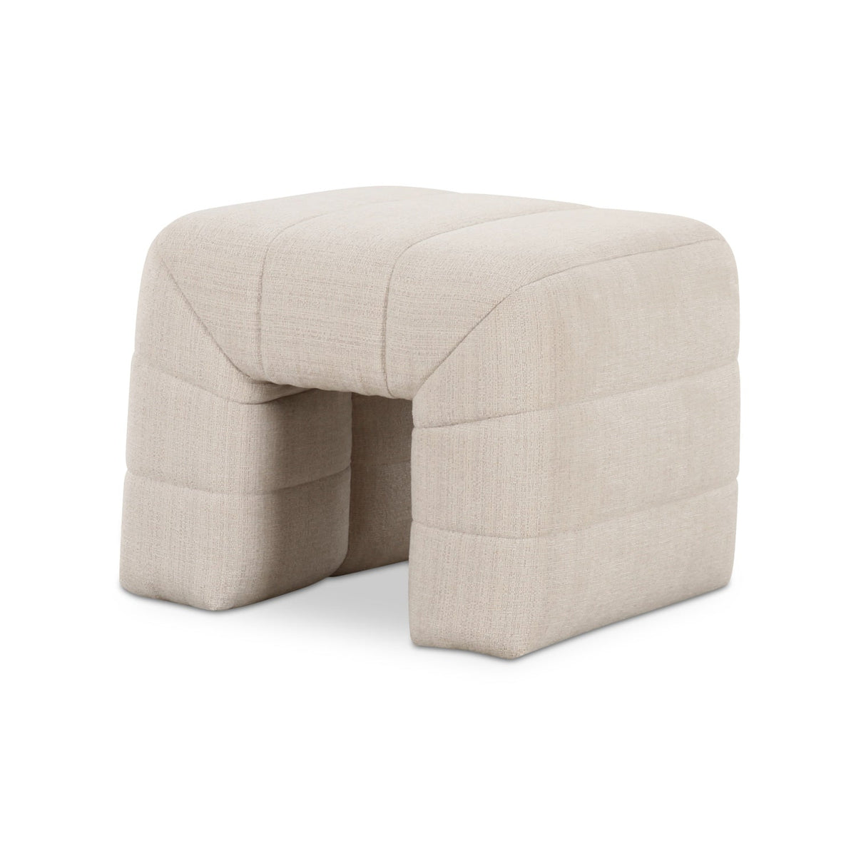 Modern European furniture - Wide Channel Detail Stool - www.oroa.com