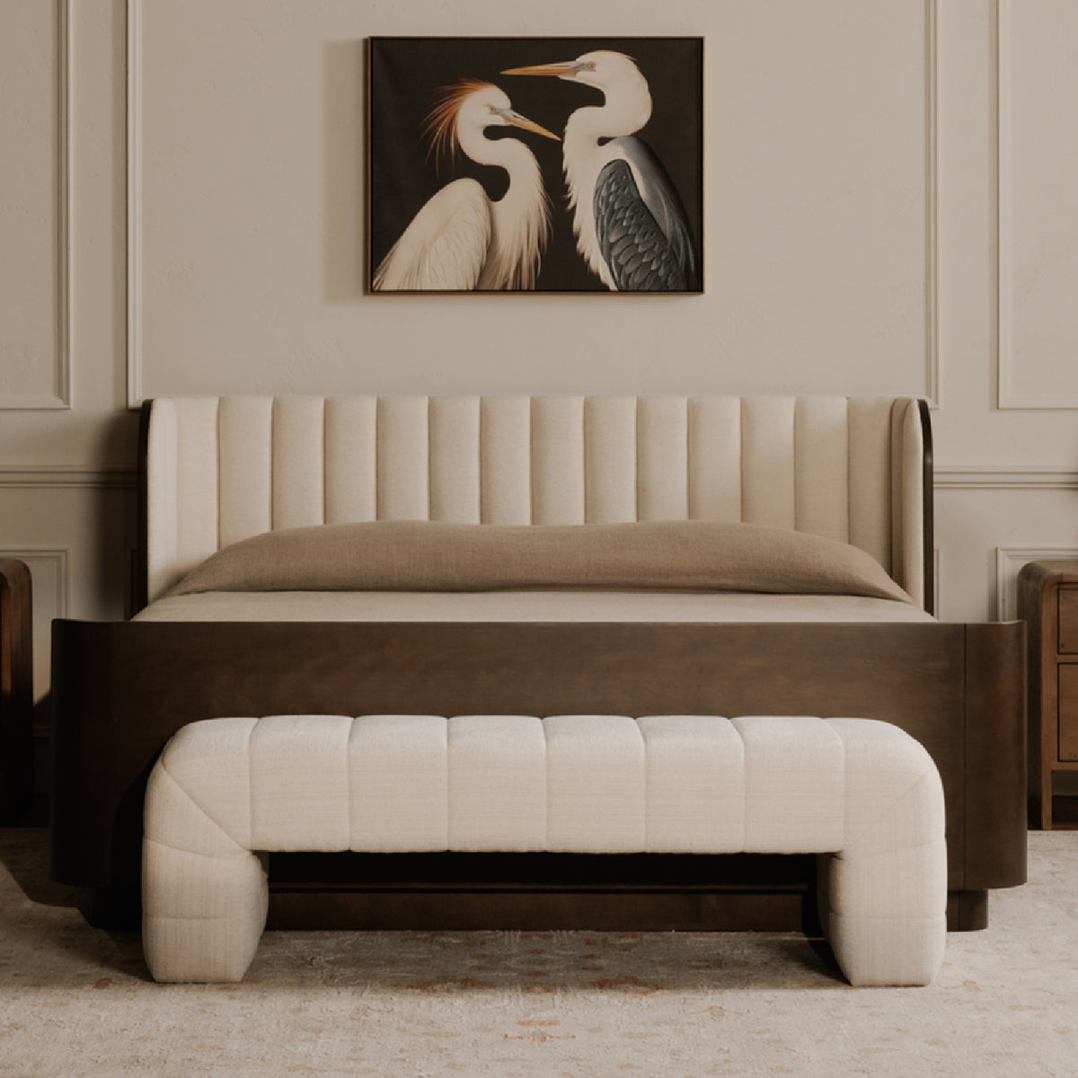 Channel Upholstered Bench | Novi Living Verity - www.oroa.com
