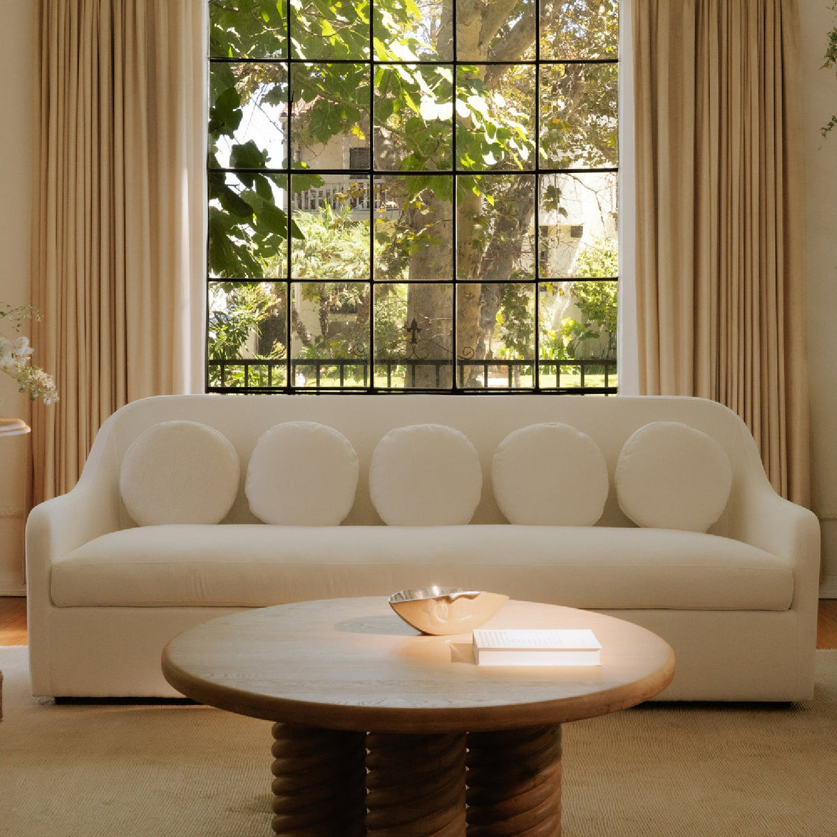 Curved Back Upholstered Sofa | Novi Living Rialto