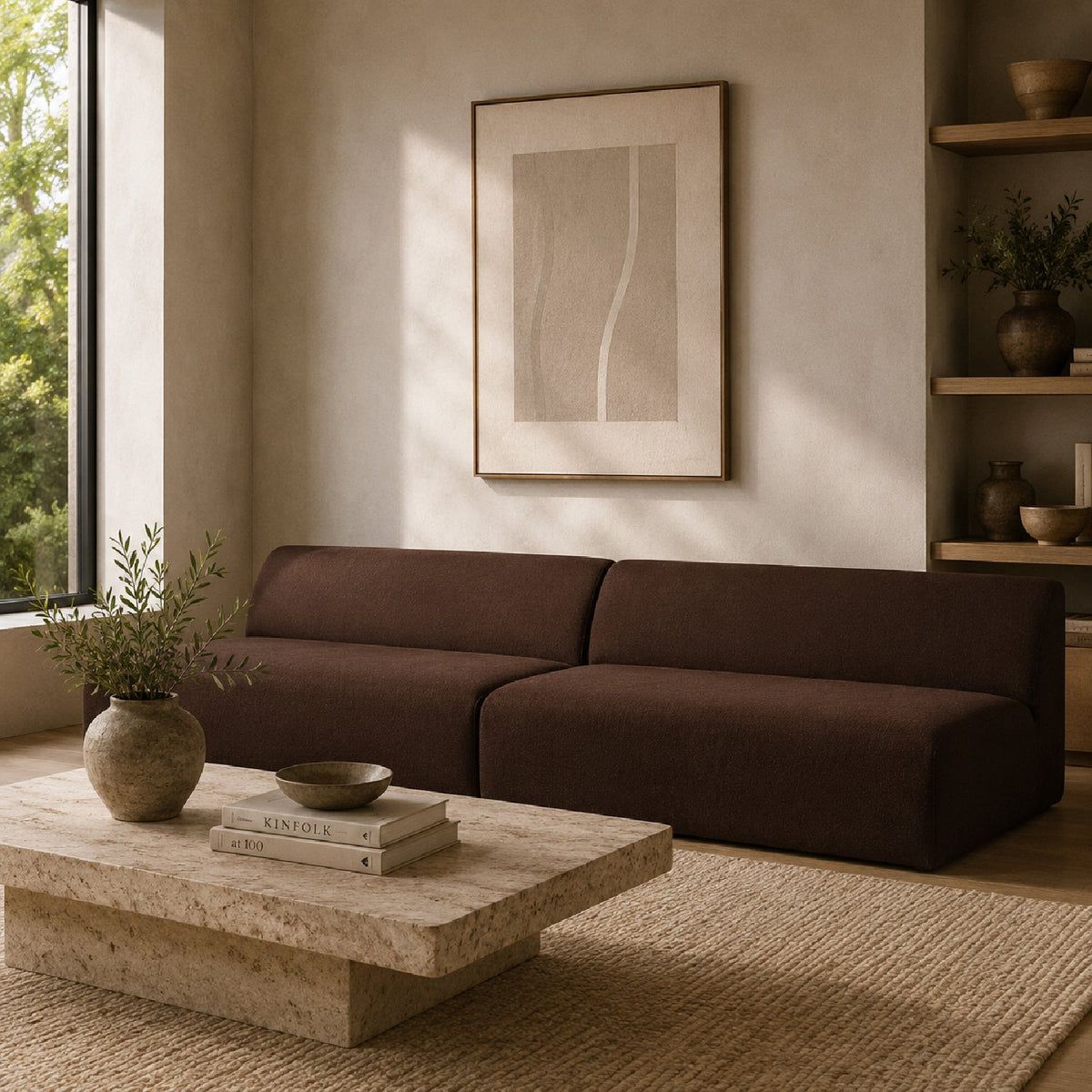 2-Piece Wave Modular Sofa | Novi Living Naomi
