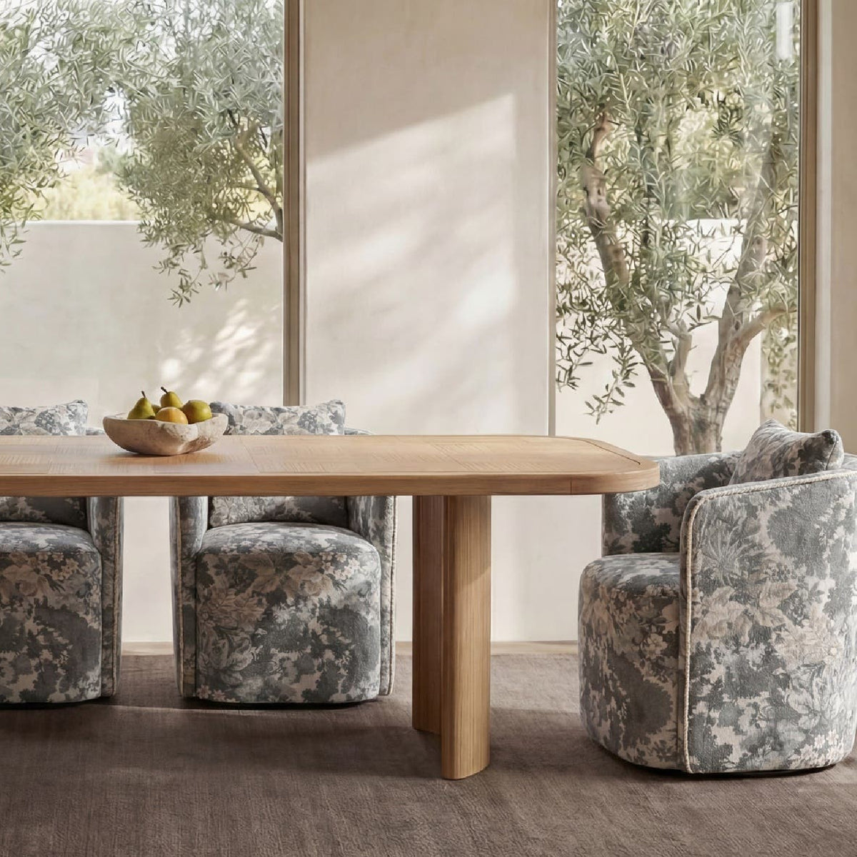 Swivel Upholstered Dining Chair | Novi Living Cecil