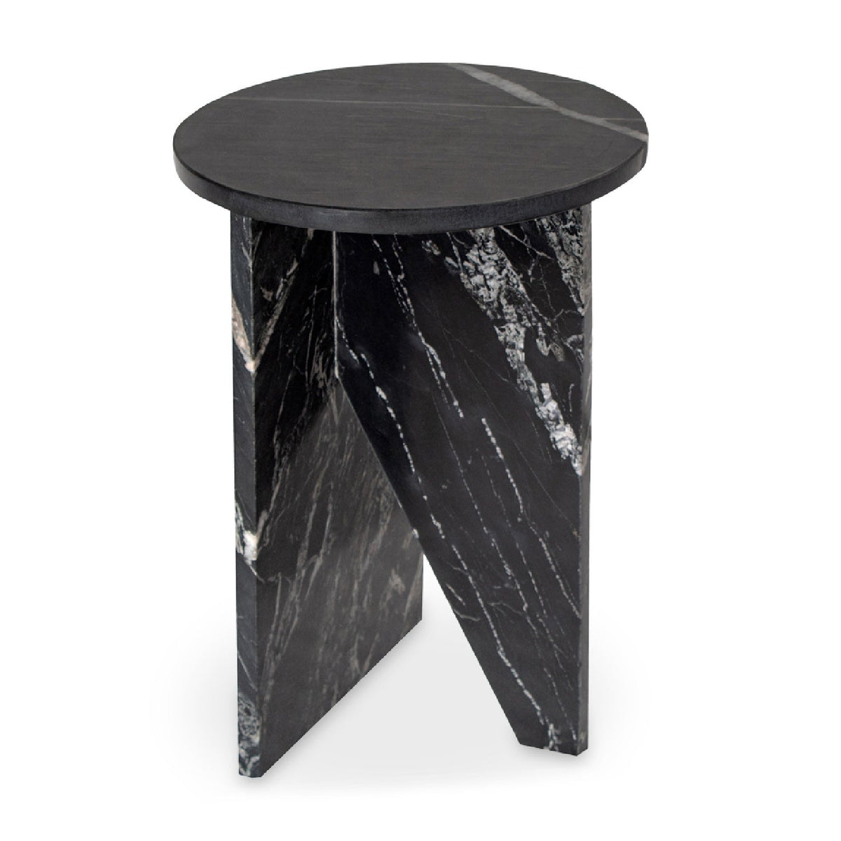 Modern European furniture - Round Marble Modern Accent Table - www.oroa.com