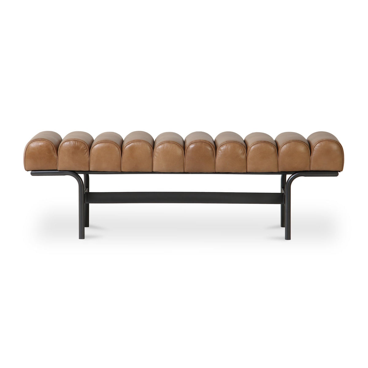 Modern European furniture - Channeled Leather Bench - www.oroa.com