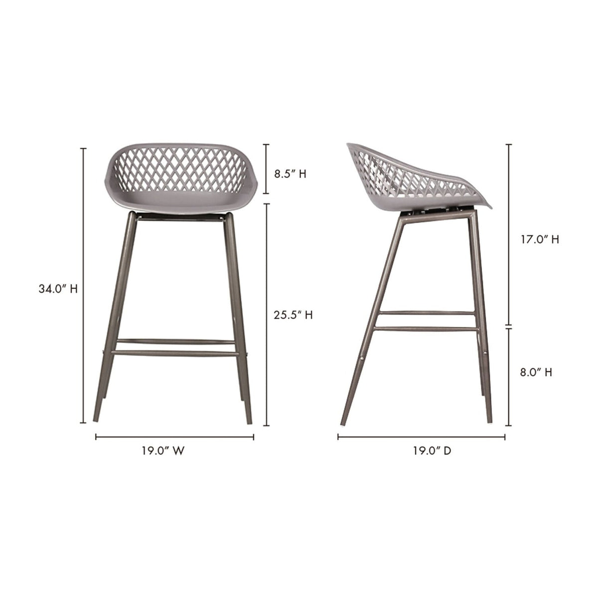 Modern European furniture - Diamond-Mesh Indoor/Outdoor Counter Stools (2) - www.oroa.com