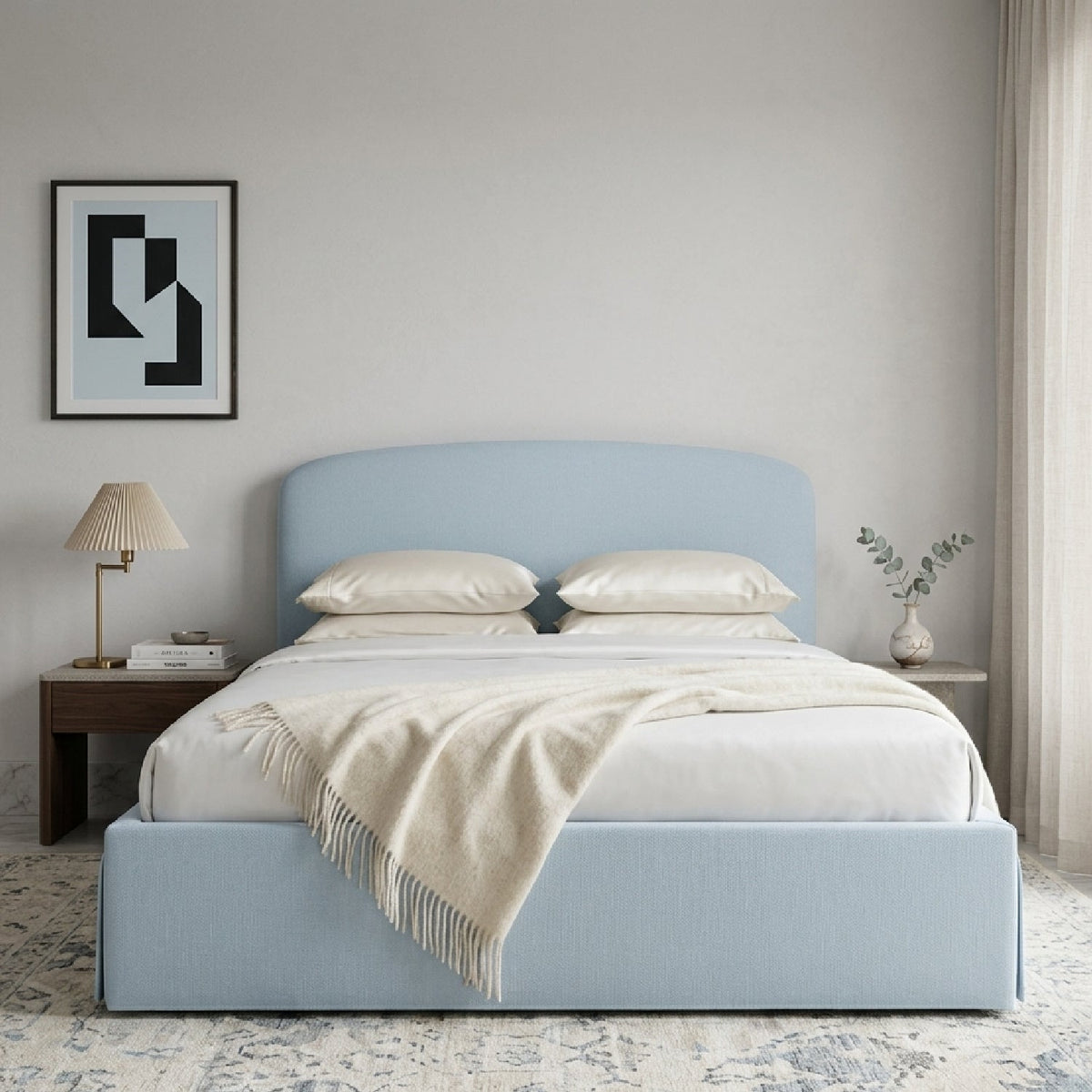 Slipcover Storage King Bed | Novi Living Joan