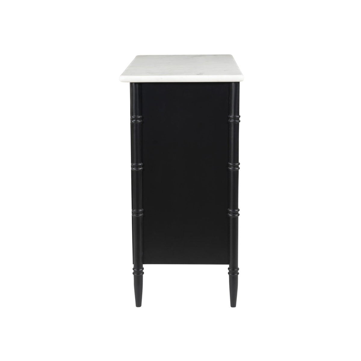 Modern European furniture - Black 5-Drawer Chest - www.oroa.com
