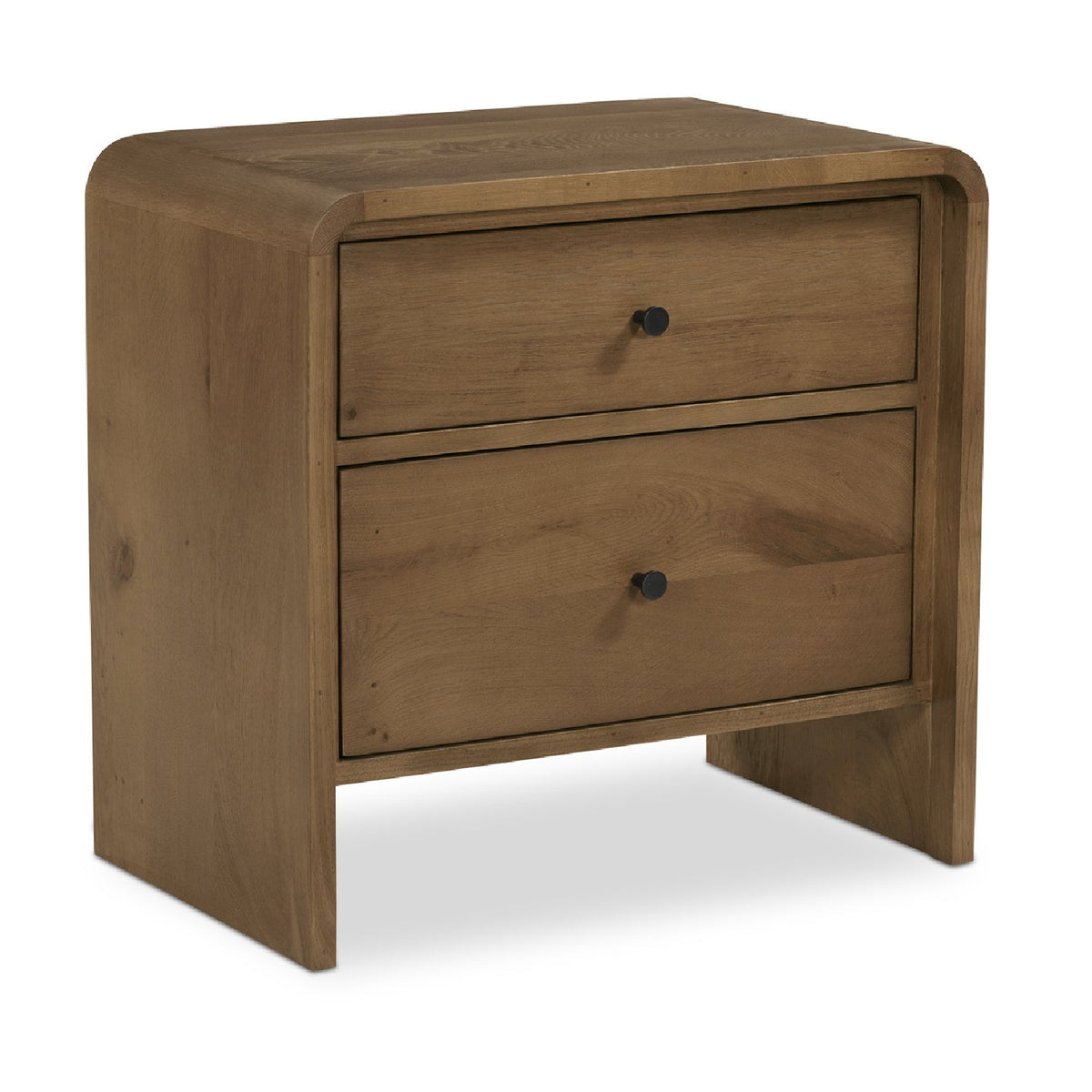 Modern European furniture - 2-Drawer Solid Oak Nightstand - www.oroa.com