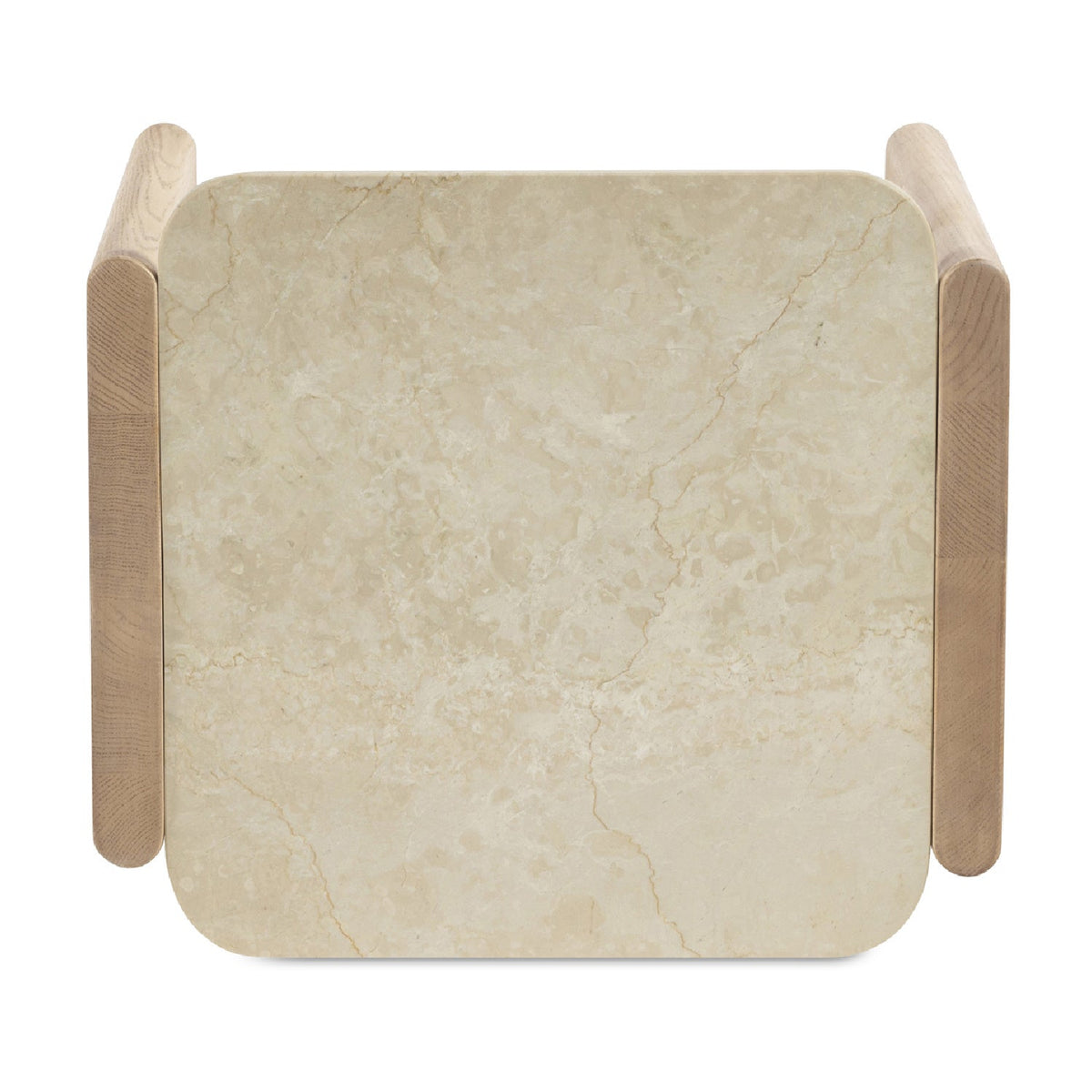 Modern European furniture - Oak-Framed Marble Side Table - www.oroa.com