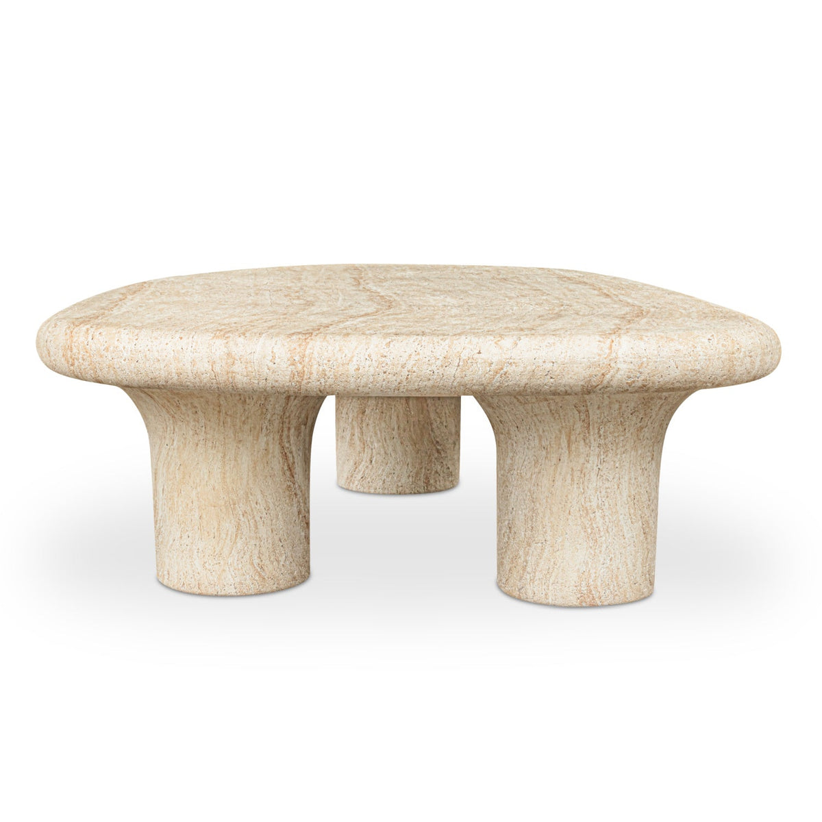 Modern European furniture - Travertine Look Indoor/Outdoor Coffee Table - www.oroa.com